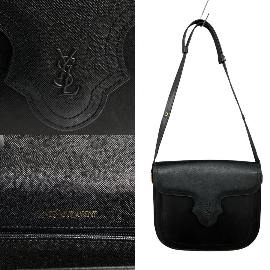 極 美品 YVES SAINT LAURENT イヴサンローラン ヴィンテージ YSL ロゴ 