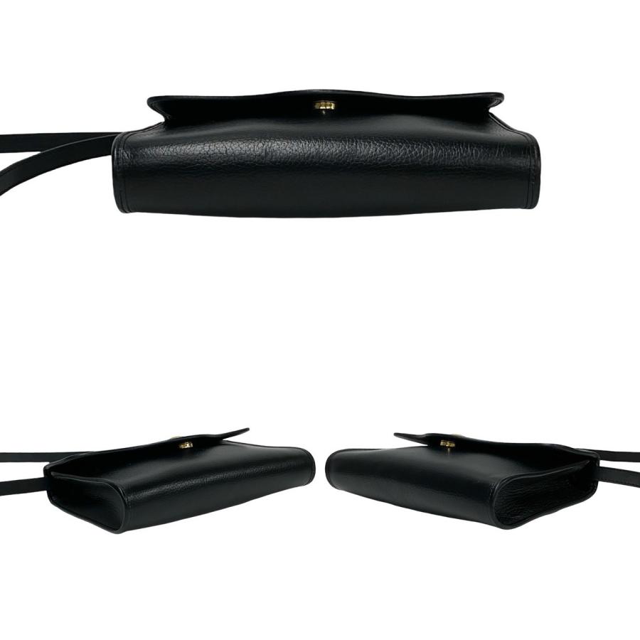 極 美品 Christian Dior ディオール ヴィンテージ CD ロゴ 金具 レザー  