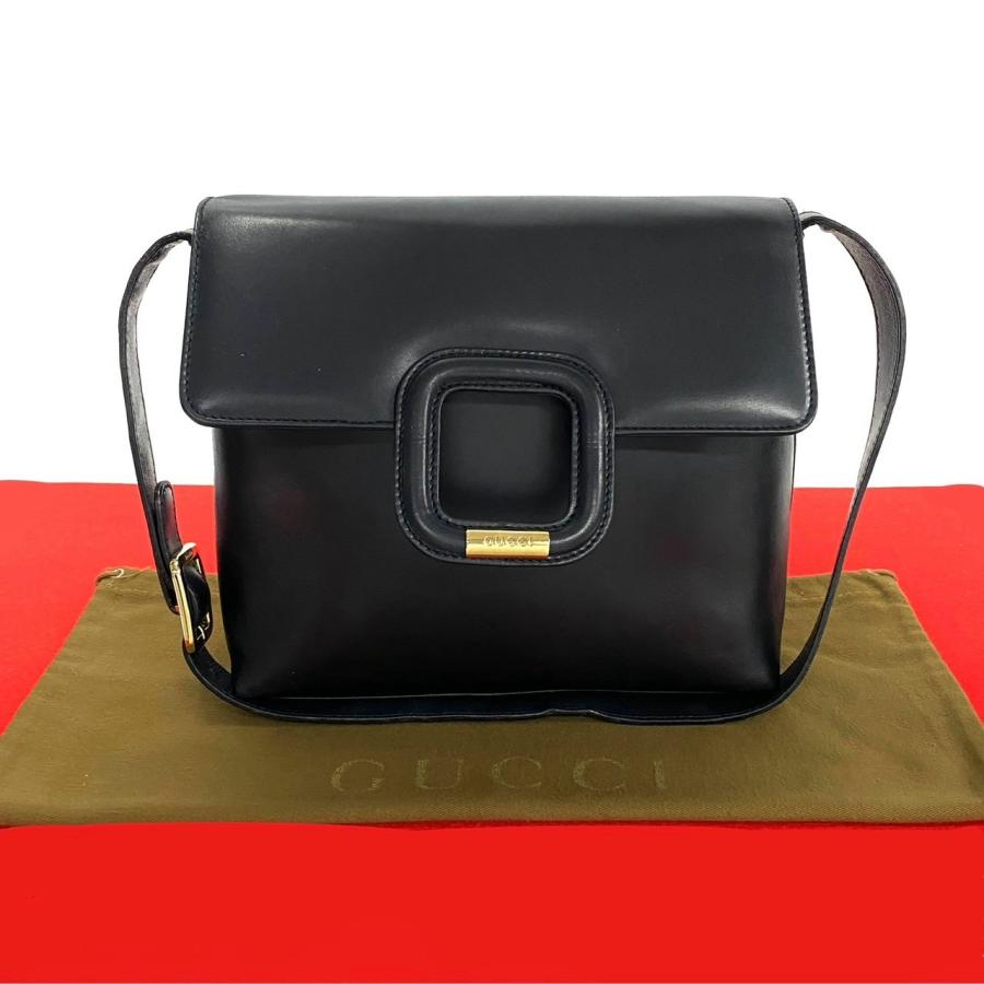 GUCCI 極 美品 グッチ オールドグッチ ヴィンテージ ロゴ 金具 レザー 