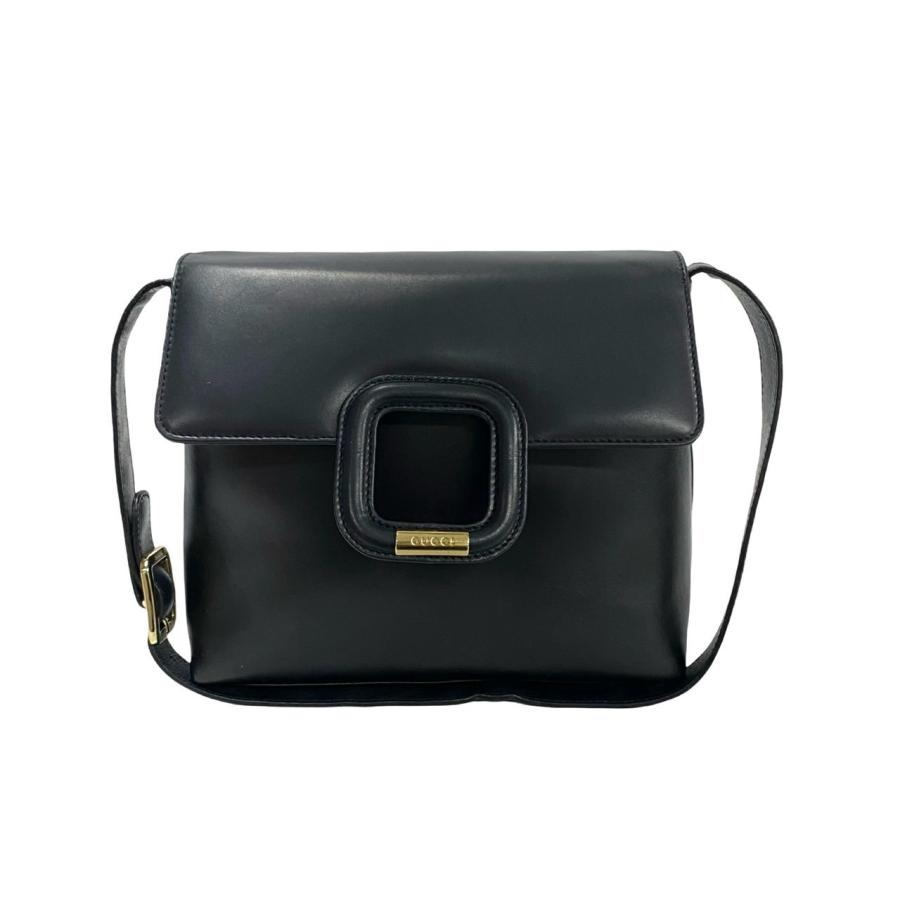 GUCCI 極 美品 グッチ オールドグッチ ヴィンテージ ロゴ 金具 レザー 