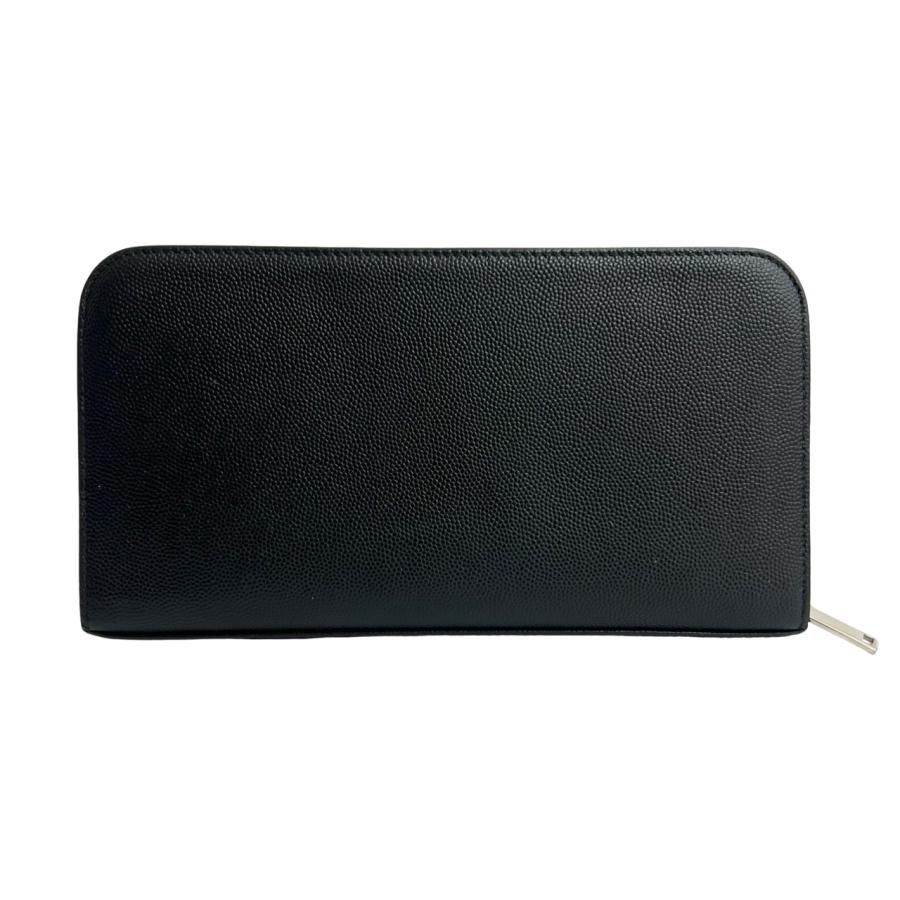 【極美品】SAINT LAURENT ブラック レザー 長財布 極 美品 希少品 SAINT LAURENT PARIS サンローランパリ ロゴ レザー 本