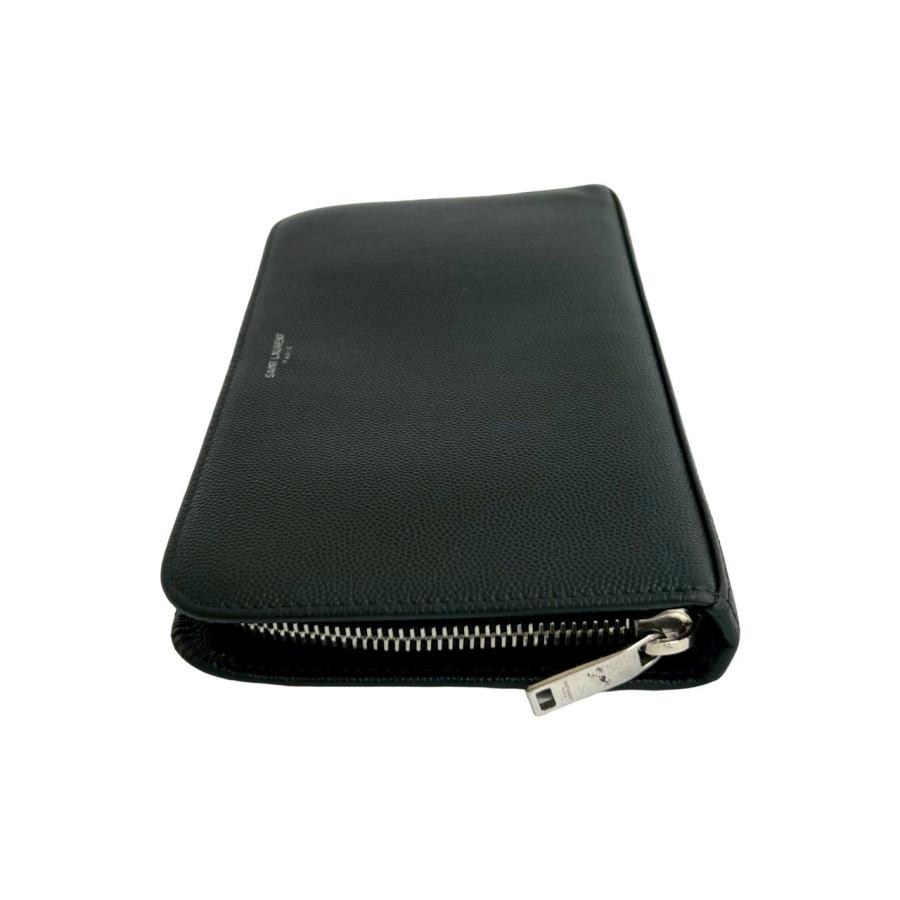 美品✨ サンローラン 長財布 ラウンドジップ カサンドラ キャビアスキン 黒 SAINT LAURENT - ◇美品◇サンローラン 長財布 カサンドラロゴ