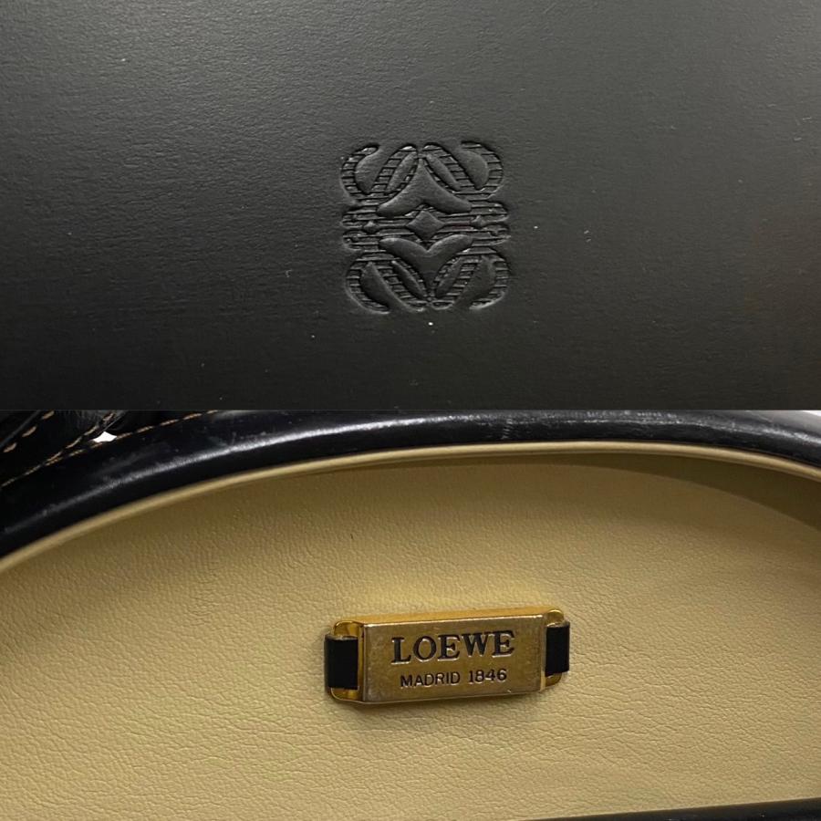 LOEWE（ロエベ） 極 美品 希少品 保存袋付 アナグラム ロゴ カーフ