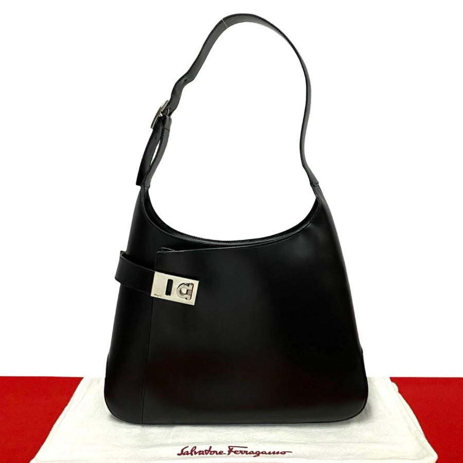 【極美品】 Ferragamo ガンチーニ ミニ ショルダーバッグ 保存袋付き 未使用保管品 Salvatore Ferragamo サルヴァトーレフェラガモ