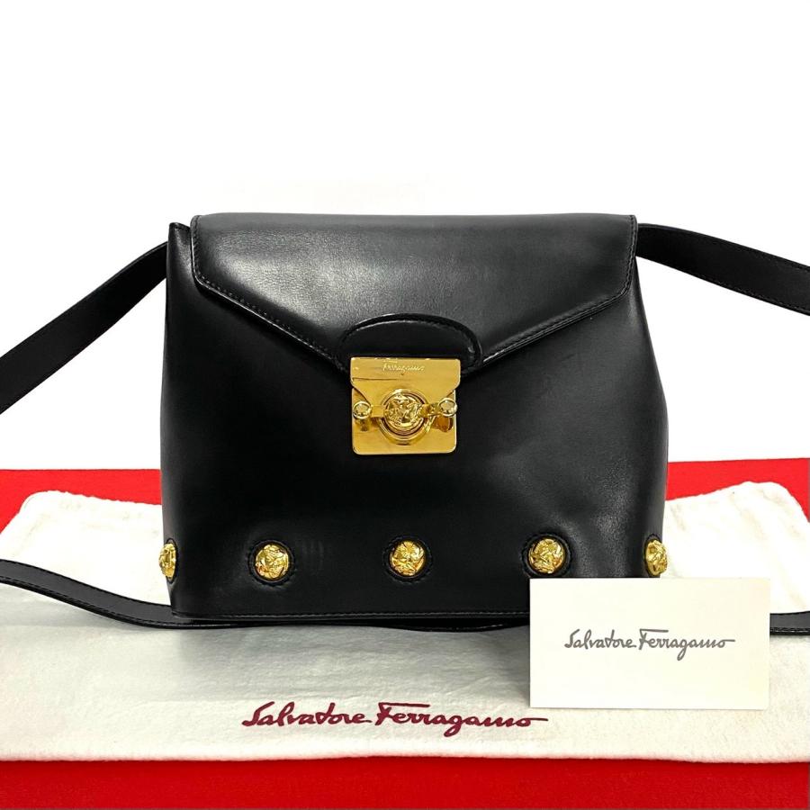 極 美品 Salvatore Ferragamo サルヴァトーレフェラガモ パンプス金具 