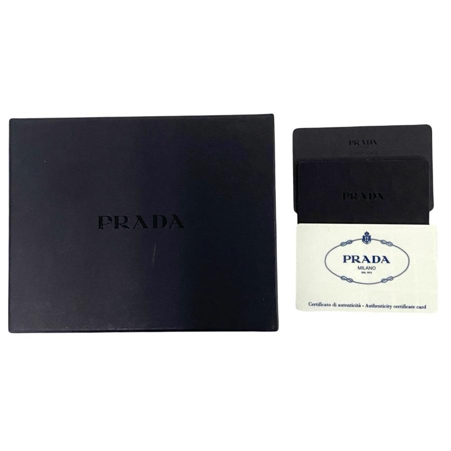 PRADA 極 美品 箱付 プラダ 三角ロゴ 金具 ナイロン レザー 本革 PRADA 極 美品 箱付 プラダ 三角ロゴ 金具 ナイロン レザー 本革