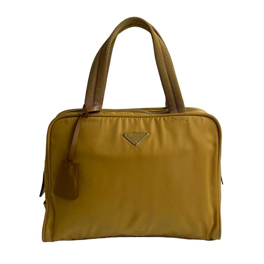 PRADA 極 美品 プラダ 三角ロゴ プレート 金具 ナイロン レザー PRADA 極 美品 プラダ 三角ロゴ プレート 金具 ナイロン レザー