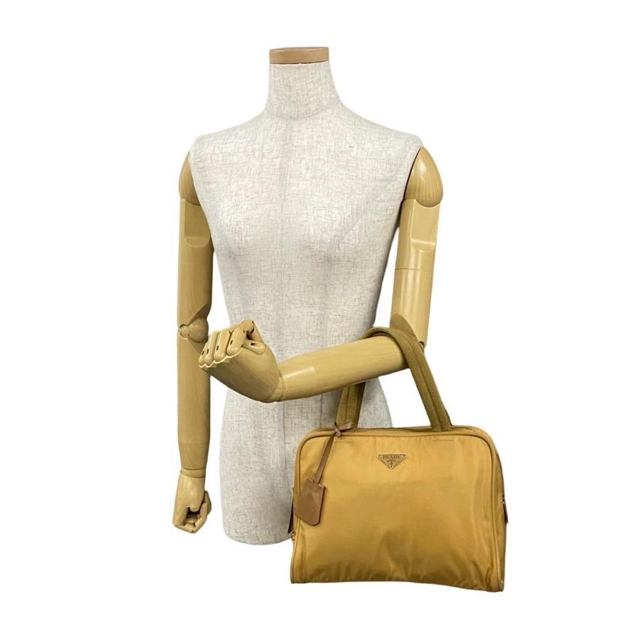PRADA 極 美品 プラダ 三角ロゴ プレート 金具 ナイロン レザー PRADA 極 美品 プラダ 三角ロゴ プレート 金具 ナイロン レザー