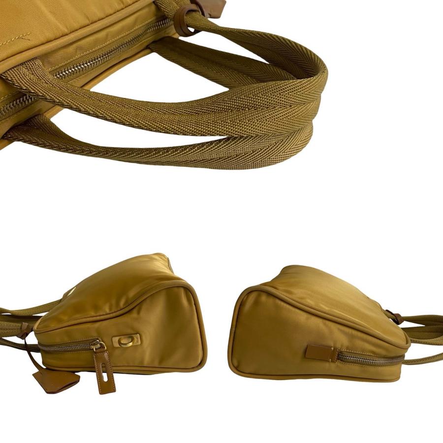 PRADA 極 美品 プラダ 三角ロゴ プレート 金具 ナイロン レザー PRADA 極 美品 プラダ 三角ロゴ プレート 金具 ナイロン レザー