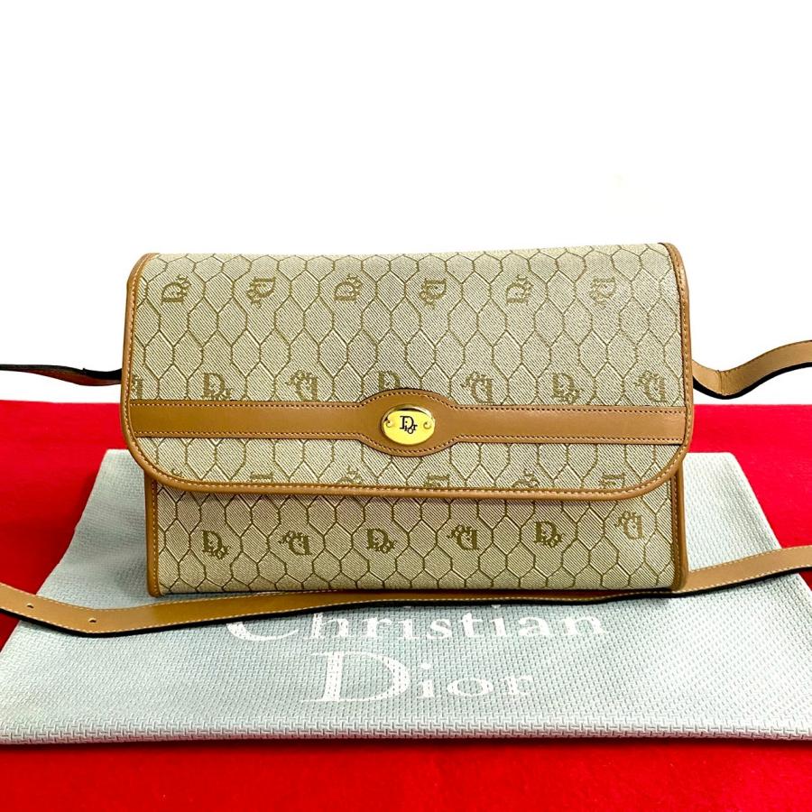 Christian Dior ディオールロゴ 金具 レザー ショルダーバッグ