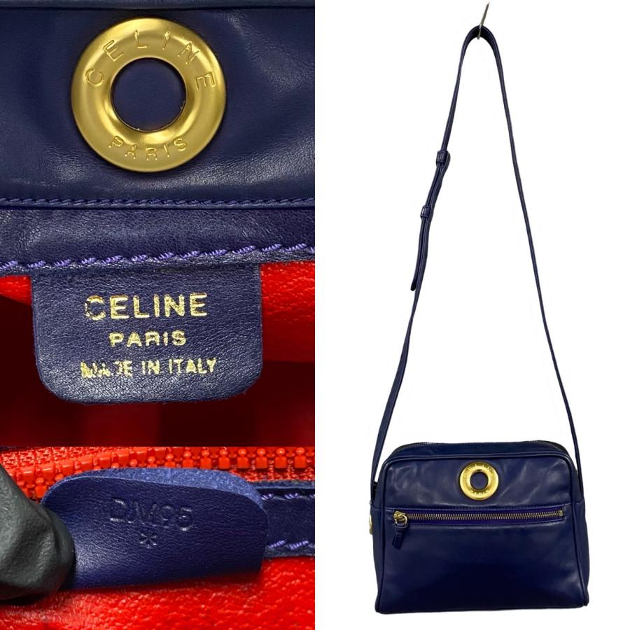 CELINE 極 美品 セリーヌ ヴィンテージ サークル ロゴ 金具 CELINE 極 美品 セリーヌ ヴィンテージ サークル ロゴ 金具