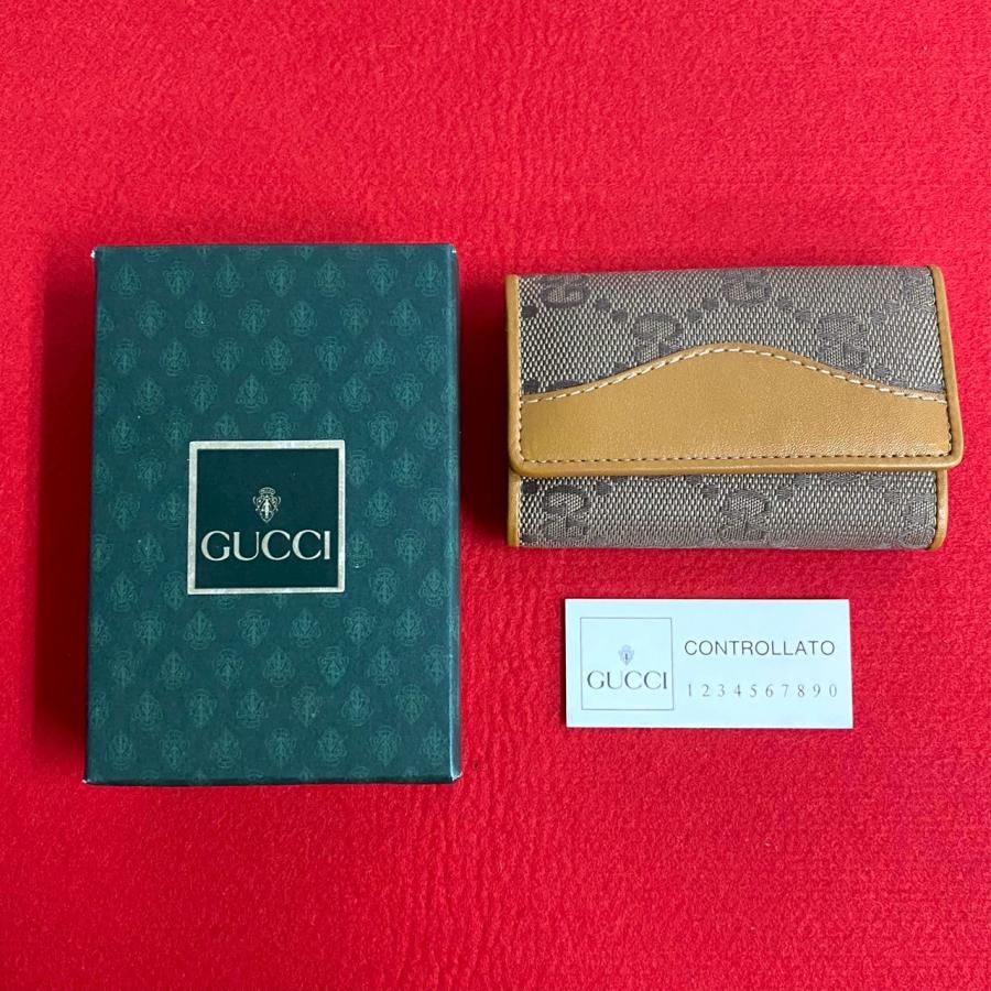 Gucci GGロゴ キーリング キーケース　ショップバッグ付き GUCCI（グッチ） 未使用保管品 希少品 箱付き GG ロゴ キャンバス