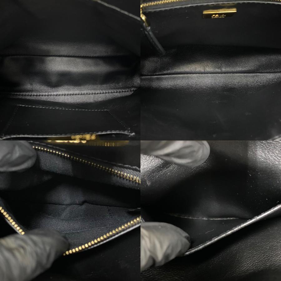FENDI 極 美品 袋付き フェンディ ピーカブー ミニ レザー 本革 2way 