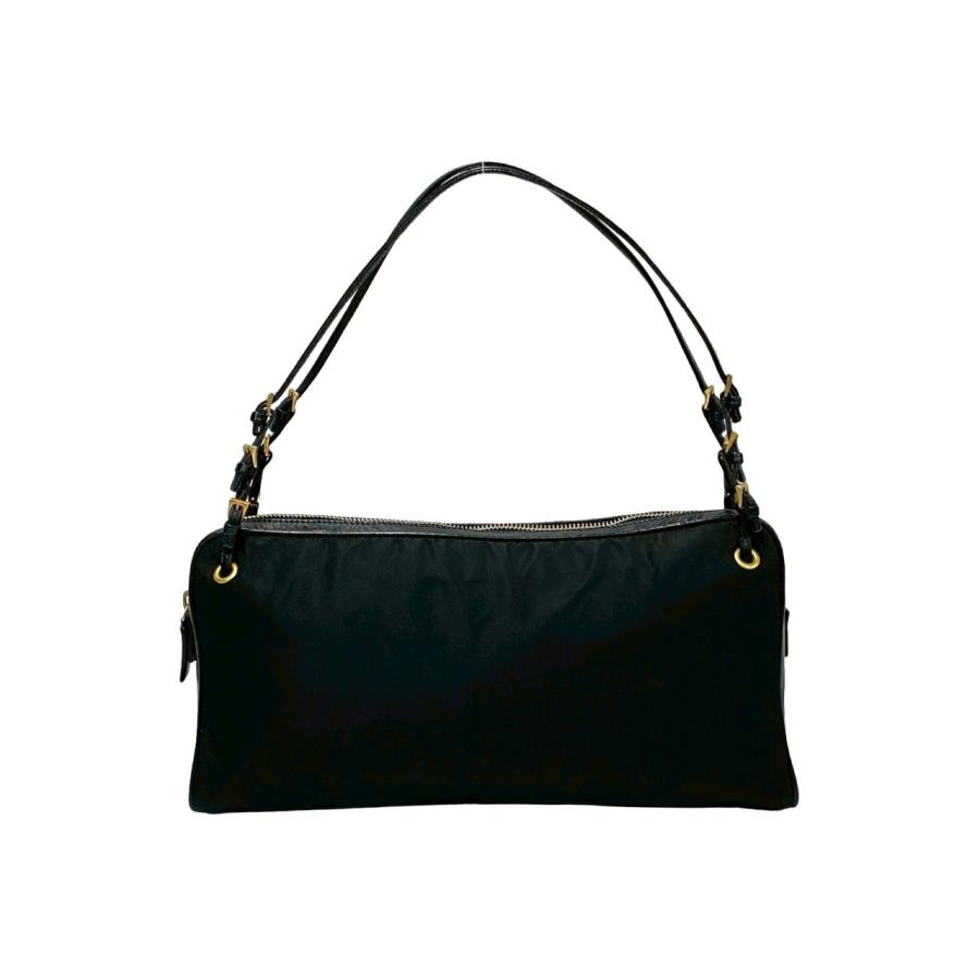 PRADA 極 美品 希少品 プラダ ロゴ 金具 レザー 本革 ナイロン PRADA 極 美品 希少品 プラダ ロゴ 金具 レザー 本革 ナイロン