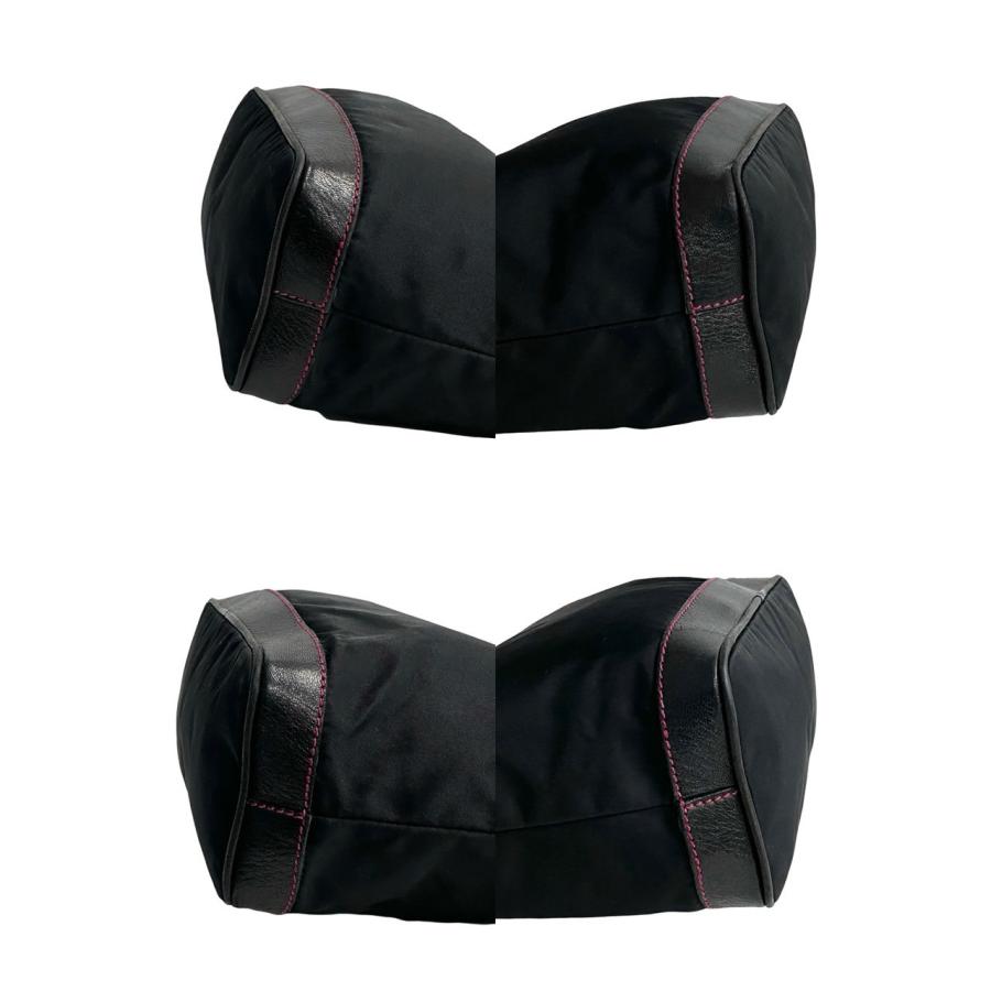 PRADA 極 美品 希少品 プラダ 三角ロゴ 金具 ナイロン レザー 本革  