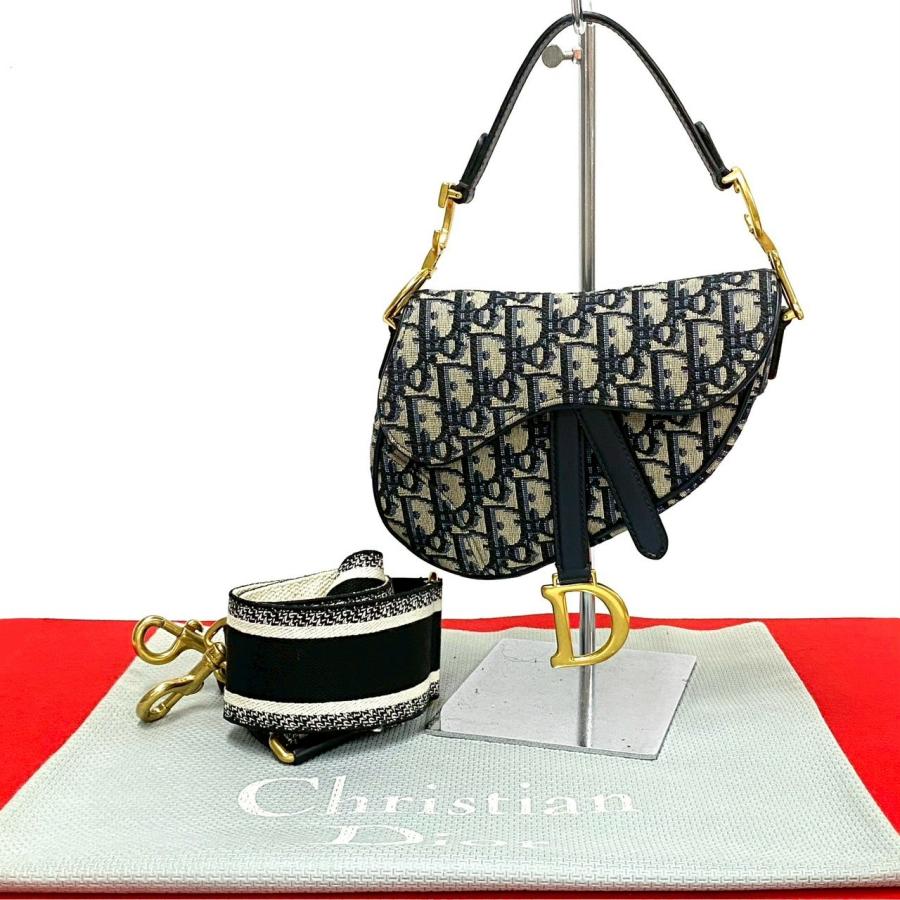 未使用保管品 Christian Dior ディオール サドルバッグ オブリーク 