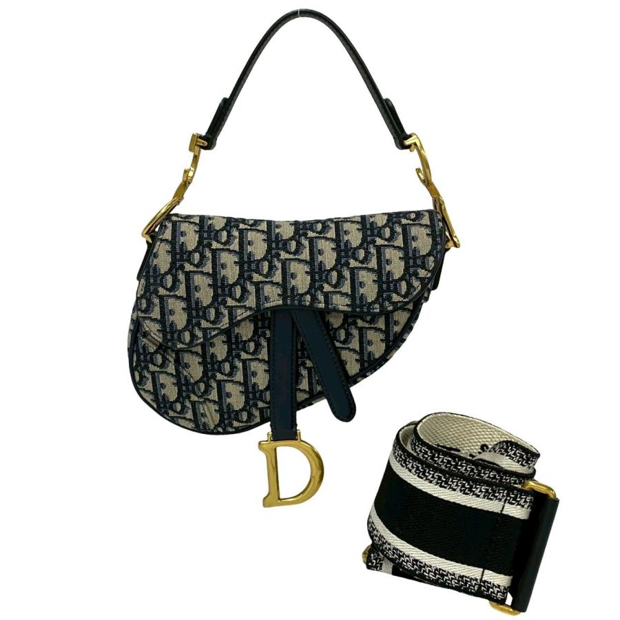 未使用保管品 Christian Dior ディオール サドルバッグ オブリーク 