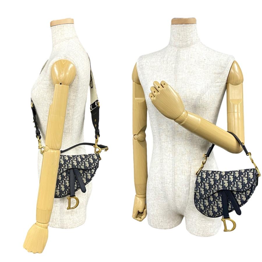 未使用保管品 Christian Dior ディオール サドルバッグ オブリーク