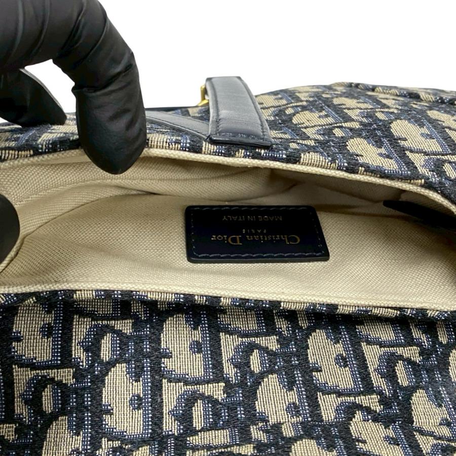 未使用保管品 Christian Dior ディオール サドルバッグ オブリーク 