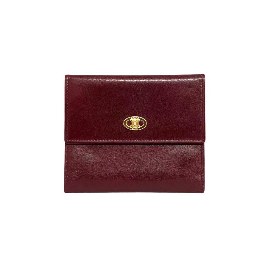 極 美品 美品 Celine セリーヌ 財布 帽子 ファッション小物 ヴィンテージ トリオンフ 金具 レザー トリオンフ