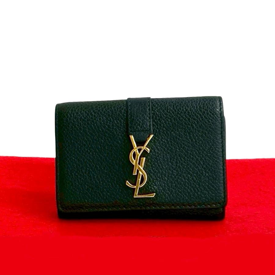 ほぼ未使用 SAINT LAURENT PARIS サンローランパリ YSL ロゴ