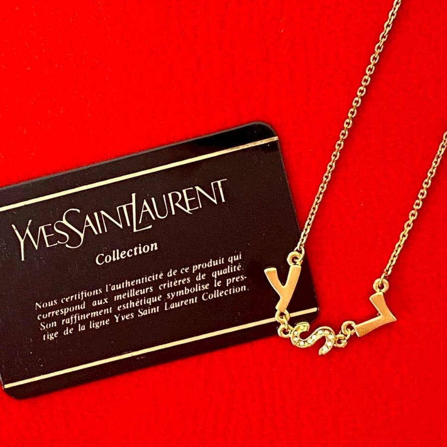 美品 イヴ・サンローラン ネックレス ゴールド YSL Yves Saint Laurent（イヴ・サンローラン） 極 美品 ヴィンテージ YSL