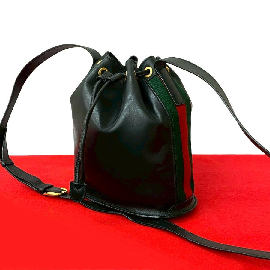 GUCCI オールドグッチ 巾着バッグ PVCレザー シェリーライン GUCCI グッチ オールドグッチ ショルダーバッグ シェリーライン 巾着