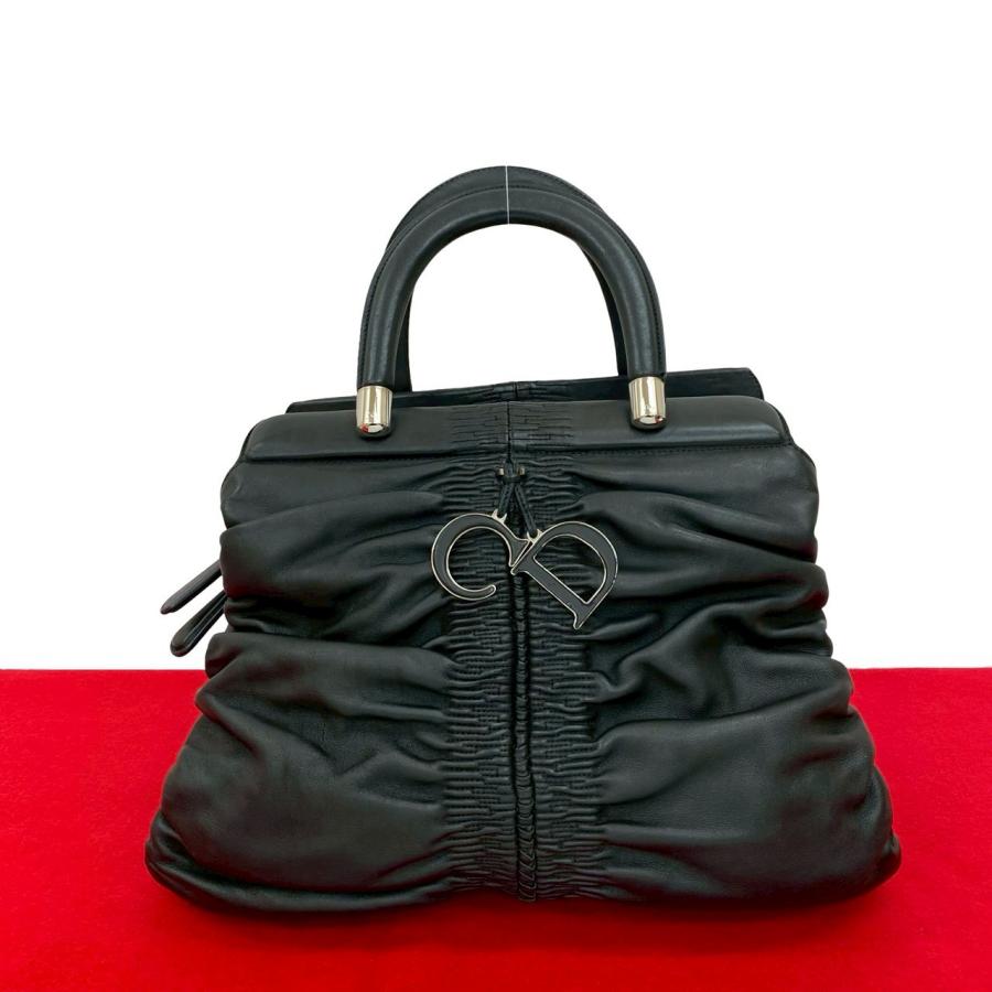 クリスチャンディオール ハンドバッグ CDロゴ レザー ロゴ金具 【公式