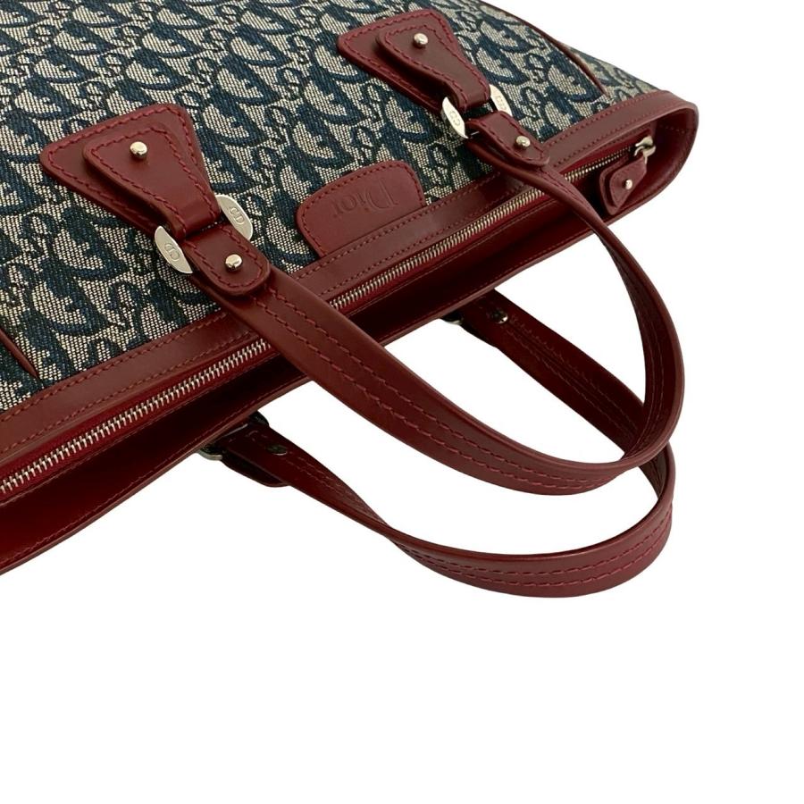 極 美品 Christian Dior ディオール トロッター 柄 キャンバス レザー  