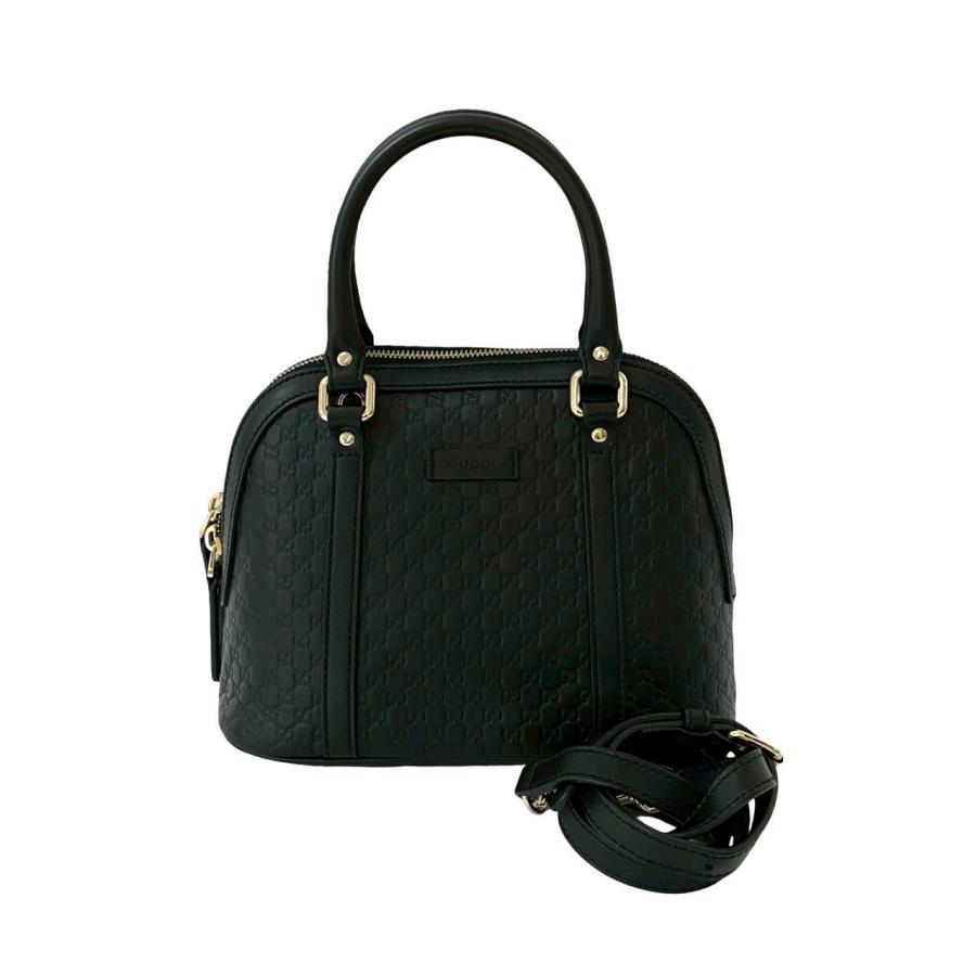 GUCCI 未使用保管品 グッチ マイクロ GG シマ レザー 本革 2way 
