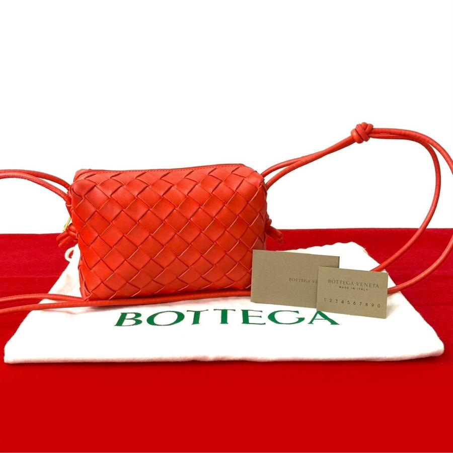 極 美品 袋付き BOTTEGA VENETA ボッテガヴェネタ ミニループ イントレ 