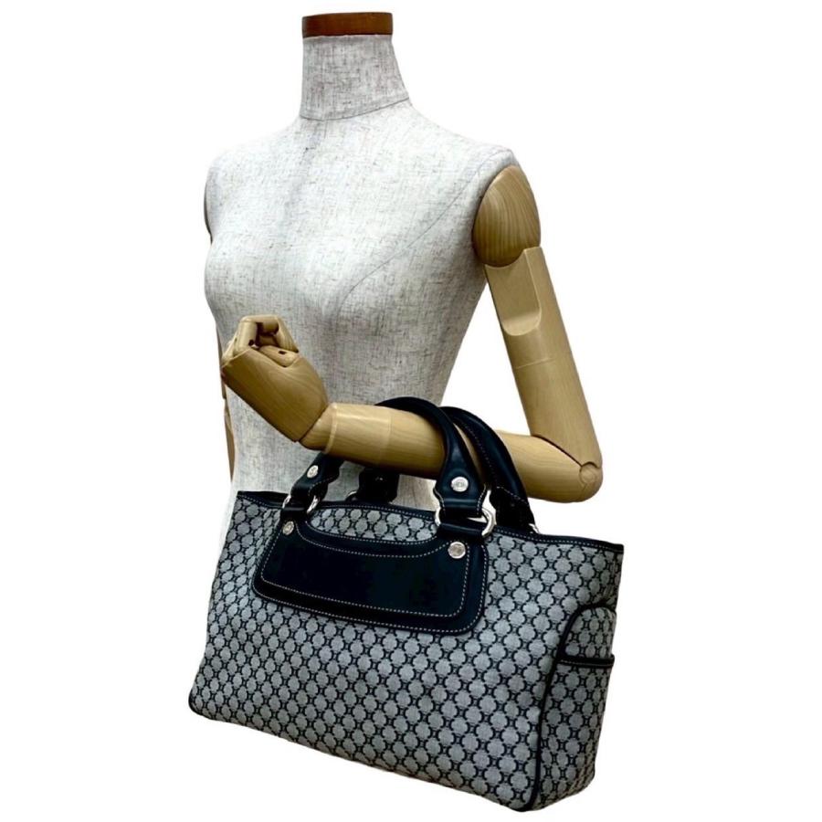美品 CELINE セリーヌ ブギーバッグ ハンドバッグ キャンバス トリオンフ CELINE（セリーヌ） 極 美品 ブギー バッグ トリオンフ 総柄 ロゴ 金具