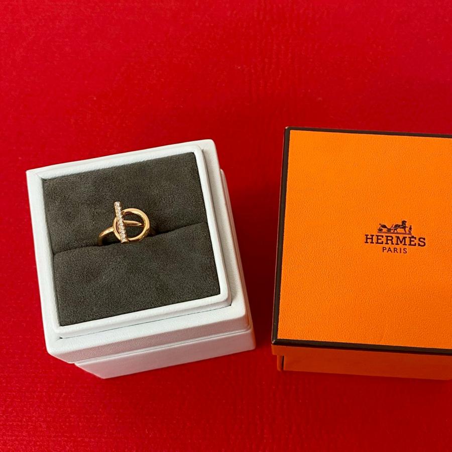 HERMES（エルメス） 極 美品 希少品 箱付き エシャペ K18 ピンク