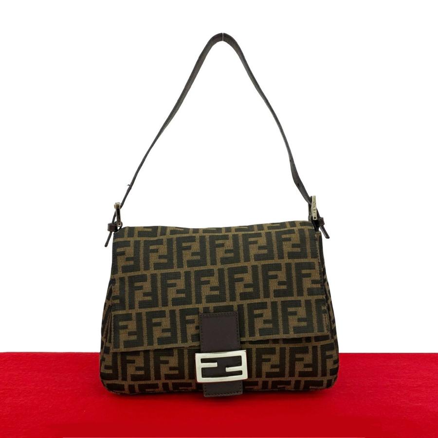希少 極美品 FENDI ズッカ マンマバケット ワンショルダー キャンバス FENDI 極 美品 フェンディ ヴィンテージ マンマバケット ズッカ
