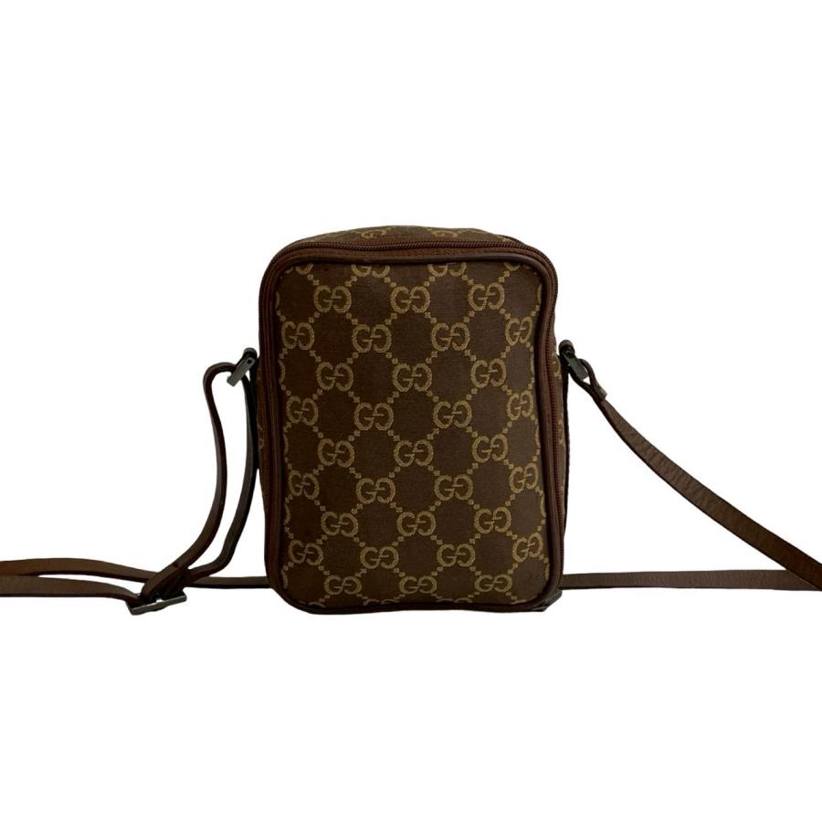 GUCCI（グッチ） 極 美品 GG ロゴ 総柄 キャンバス レザー 本革 ミニ