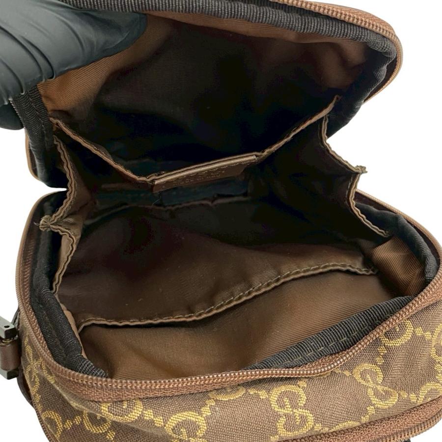 GUCCI（グッチ） 極 美品 GG ロゴ 総柄 キャンバス レザー 本革 ミニ