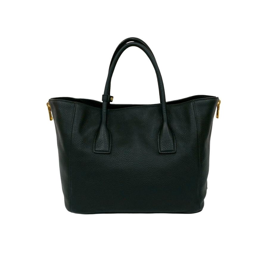 美品【PRADA】2wayバッグ　トートバッグ ロゴジャガード　三角ロゴプレート PRADA 極 美品 プラダ 三角ロゴ 金具 レザー 本革 2way