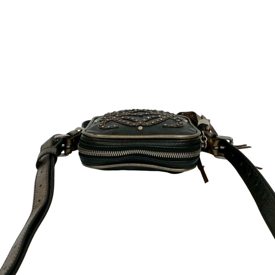 LOEWE（ロエベ） 極 美品 袋付き アナグラム ロゴ ビジュー レザー 本