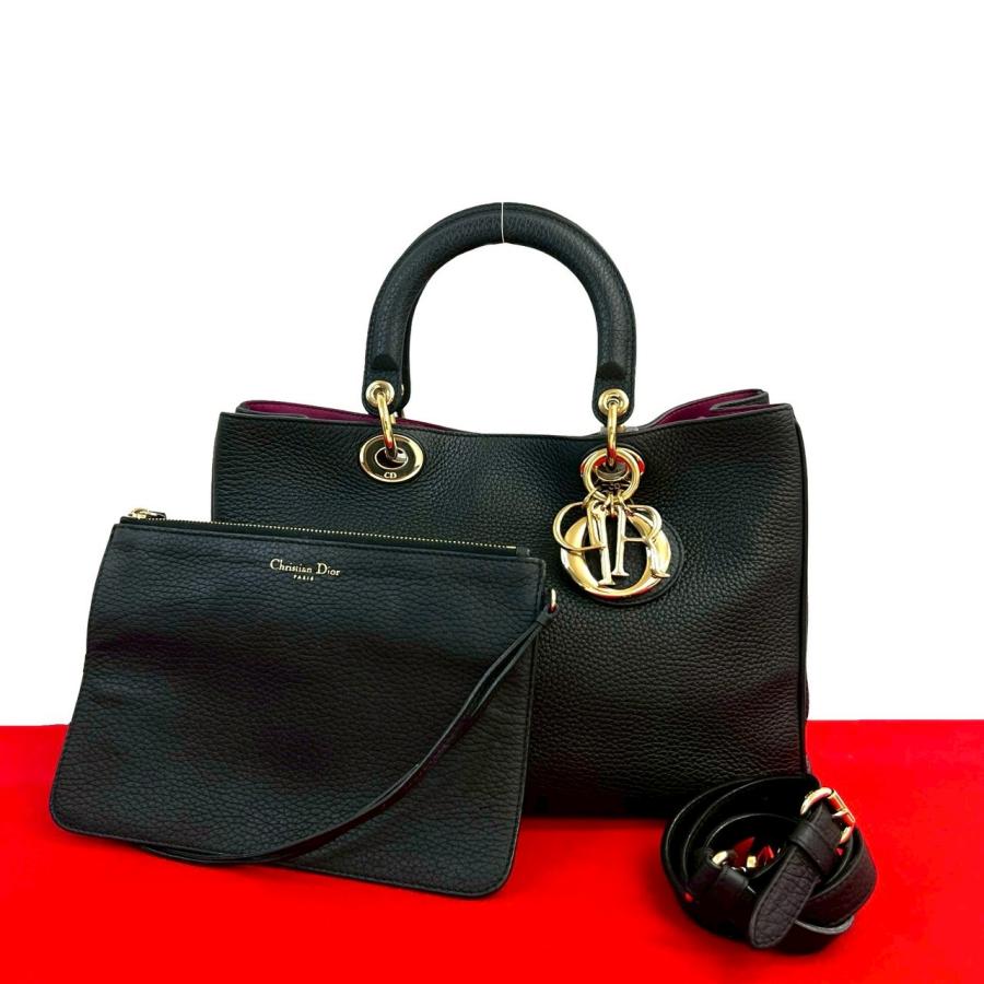 クリスチャンディオール ショルダーバッグ ハンドバッグ 2way CDロゴ金具 未使用保管品 Christian Dior ディオール ディオリッシモ ロゴ 金具