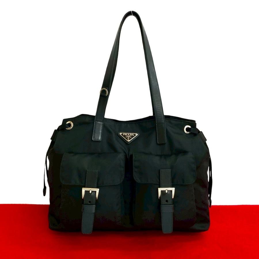 PRADA 三角ロゴ金具 ナイロン トートバッグ 美品 PRADA プラダ ナイロン テスート 三角ロゴ ロゴ金具 トート