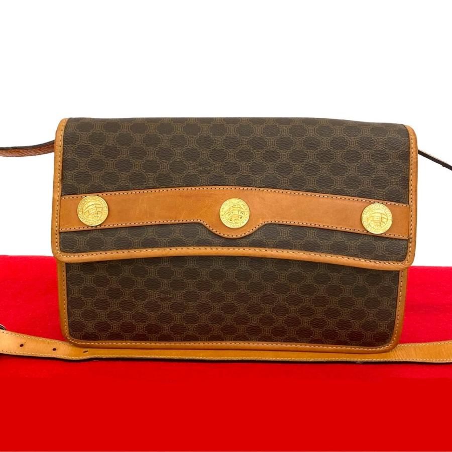 CELINE 極 美品 セリーヌ ヴィンテージ マカダム ブラゾン 柄