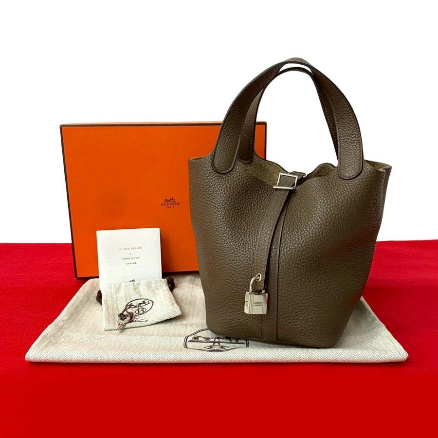HERMES 極 美品 箱 袋付 □P 刻印 エルメス ピコタンロック PM 