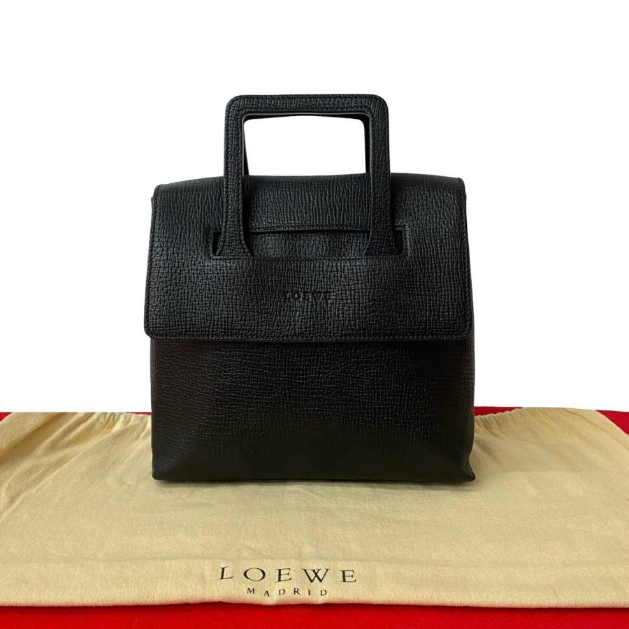 LOEWE（ロエベ） 極 美品 希少品 保存袋付き ロゴ 刻印 オール レザー