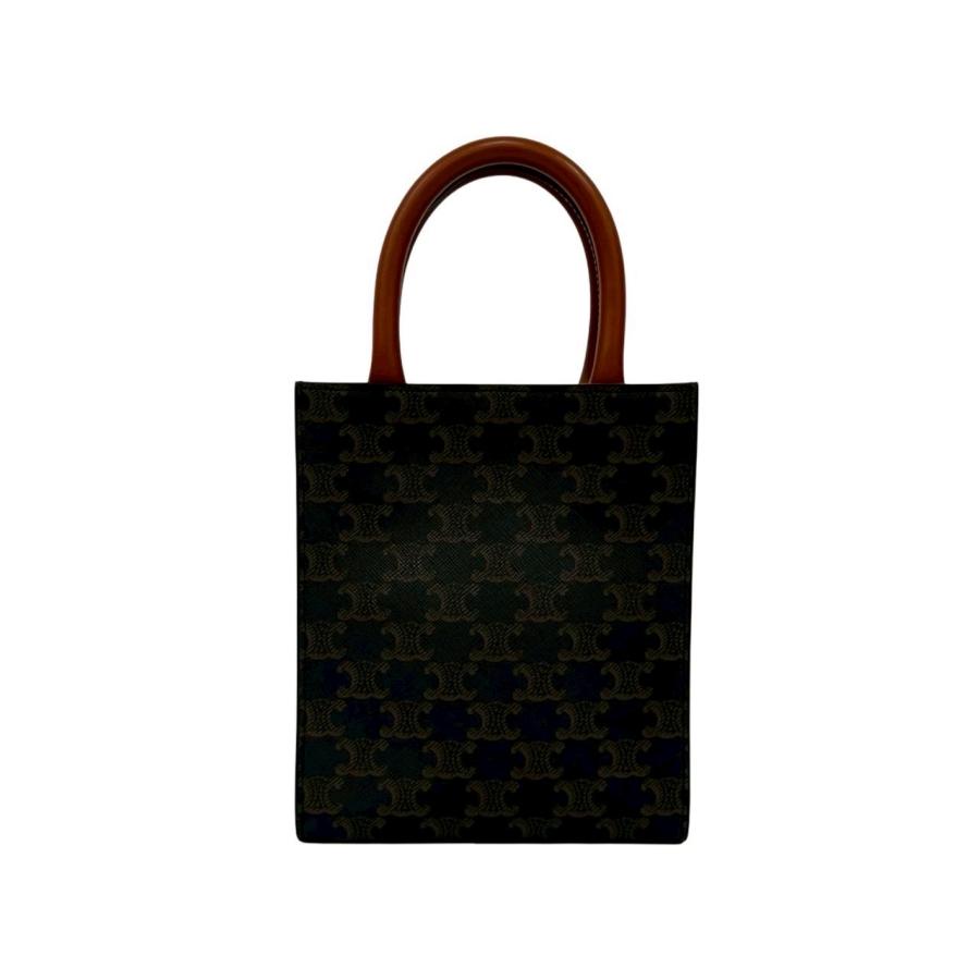 極 美品 CELINE セリーヌ バーティカル カバ レザー 2way ハンドバッグ ミニ トートバッグ ショルダーバッグ ブラウン ブラック 65082_3
