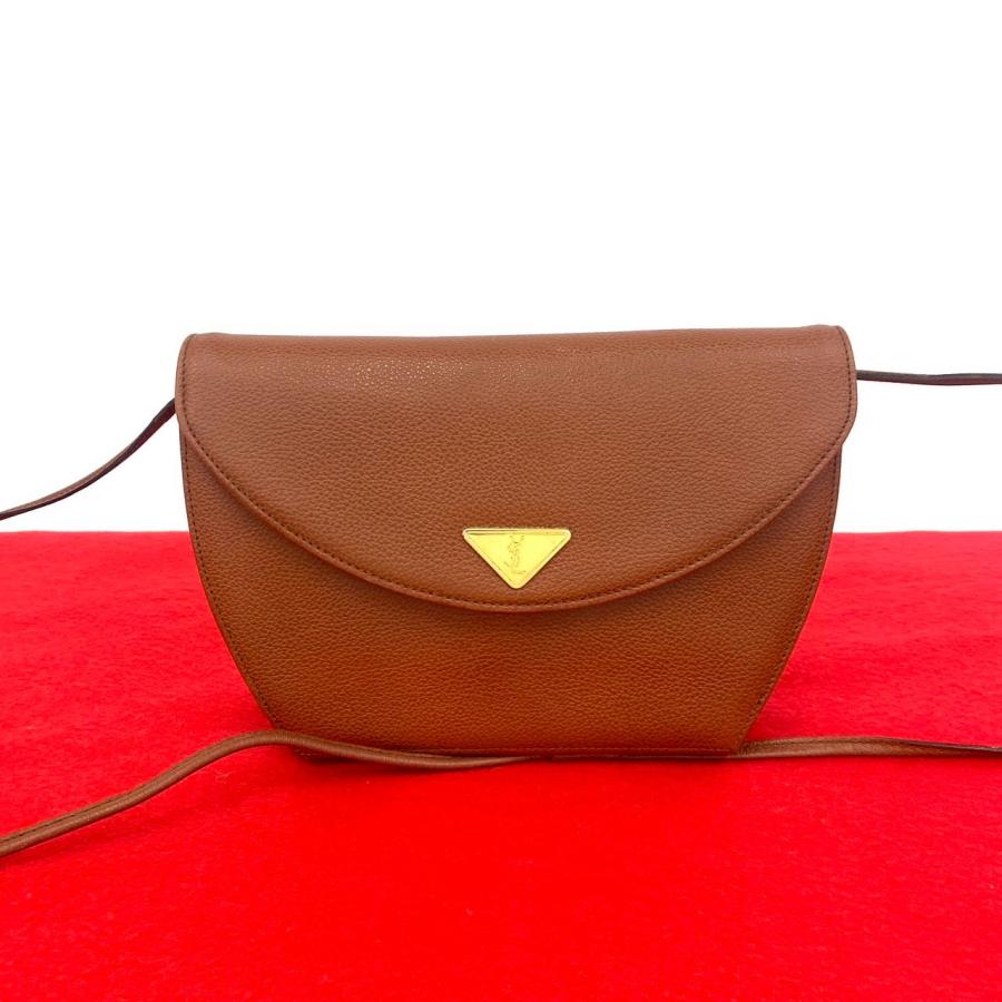 イヴ・サンローランビンテージブラウンショルダーバッグ