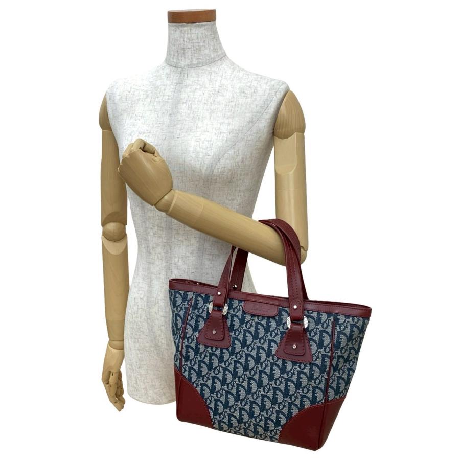 極 美品 袋付き Christian Dior ディオール トロッター 柄 キャンバス