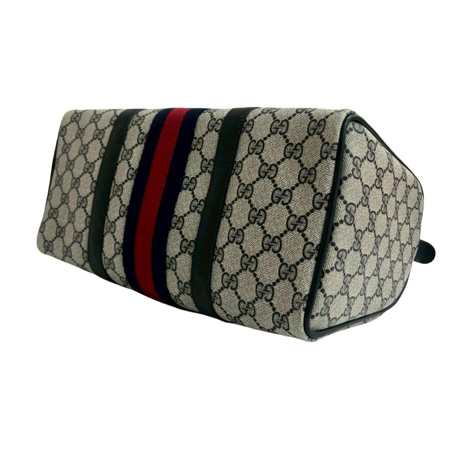 GUCCI シェリーライン ミニ ボストン ハンド バッグ 黒 グッチ GUCCI 極 美品 グッチ オールドグッチ ヴィンテージ シェリー