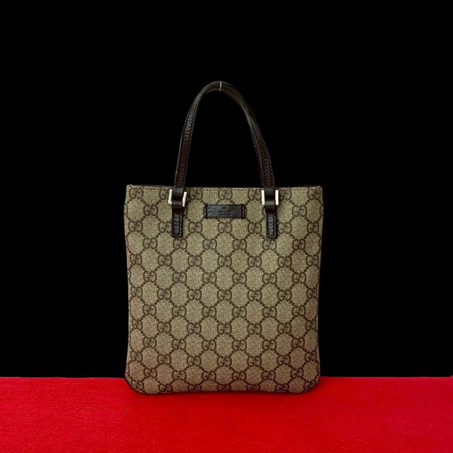 GUCCI 極 美品 希少品 グッチ GGスプリーム ロゴ 型押し GG柄 レザー 