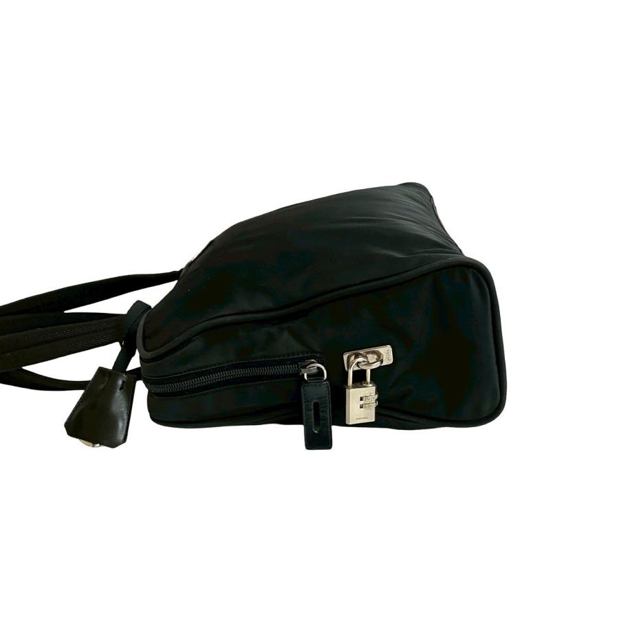 【極美品】プラダ　トートバッグ　三角ロゴプレート 極美品 PRADA トートバッグ 三角ロゴプレート ブルー 青色