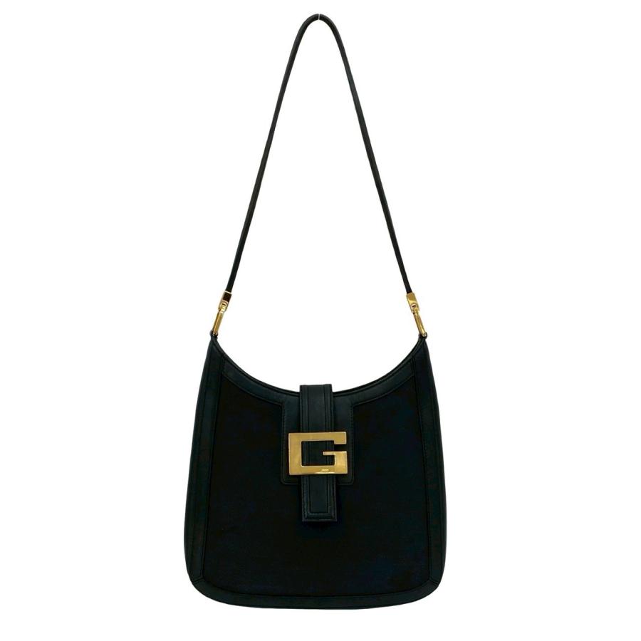 GUCCI 極 美品 グッチ G ロゴ 金具 レザー 本革 キャンバス ワン 